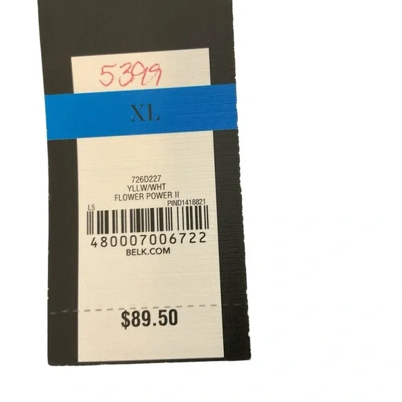 Crown & Ivy Geometric Blue and White Midi Dress - Picture 5 of 8